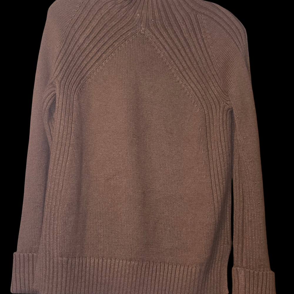 Talbots Brown Ribbed Sweatshirt - Picture 2 of 5